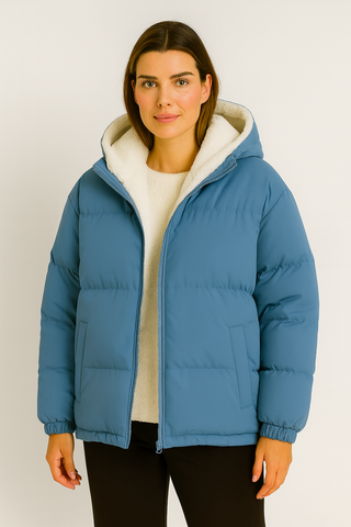 Damen jacke – Wattiert, Warm & Funktional, Mit Verstellbarer Kapuze