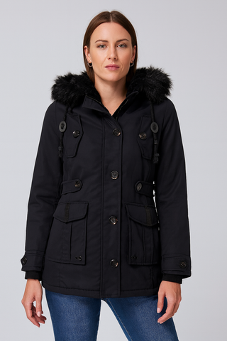 Damen Jacke – Trenchcoat im-Look, Warm & Lässig