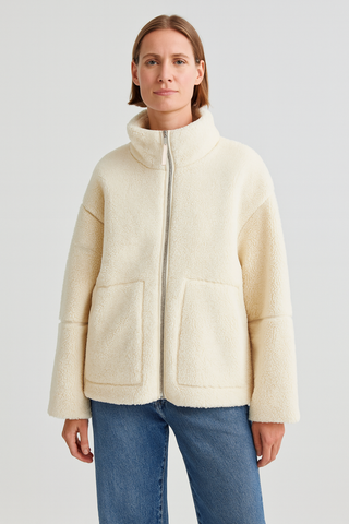 Damenjacke – Oversized Stil, Lammwolle, Gemütlich & Vielseitig