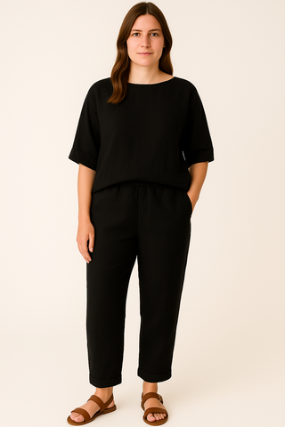 Damen Zweiteiler – Weiches Baumwollset, lässig & stilvoll