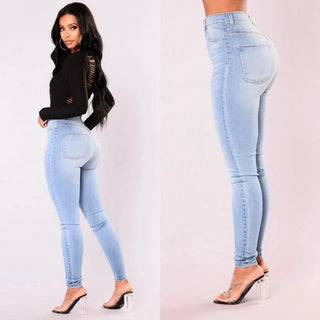 These women's high-waisted jeggings feature a sleek, slim fit in a classic black shade, crafted from a comfortable stretch material that combines style and versatility 0