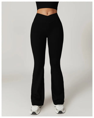 These women's high-waisted yoga pants are made from a soft, stretchy material, featuring a modern design that combines functionality with style, perfect for both yoga 0