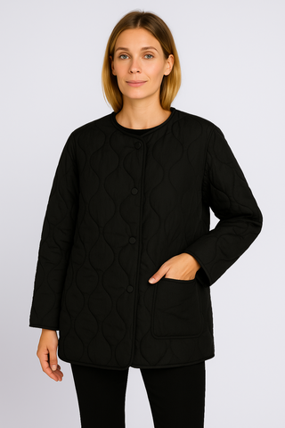 Damen jacke – Taillierter Steppstil, Elegant & Warm