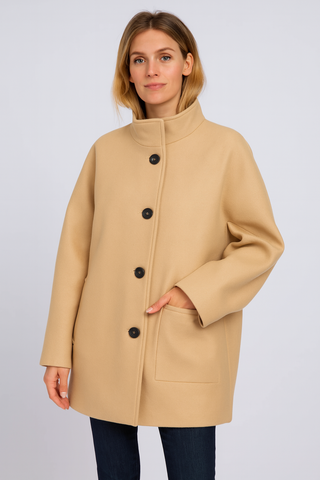 Damen mantel – Oversize Design, Wolle, Elegant & Warm