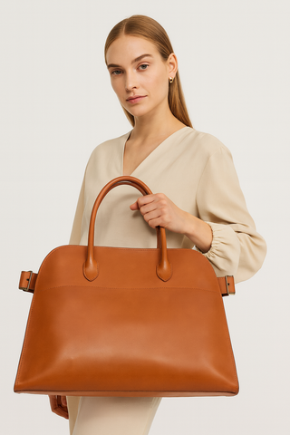 Damen Handtasche – Velours-Look Tote, Elegant & Geräumig