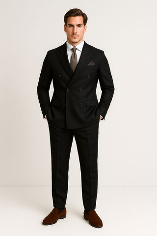 Herren Anzug – Slim Fit 3-teilig, Leinen-Look