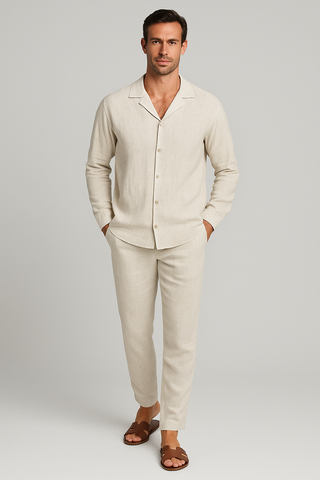 Herren Zweiteiler – Leinenstil, luftig & stilvoll