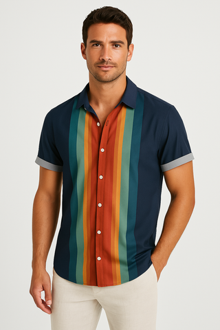 Herren Hemd – Retro-Leinenstil, luftig & stilvoll