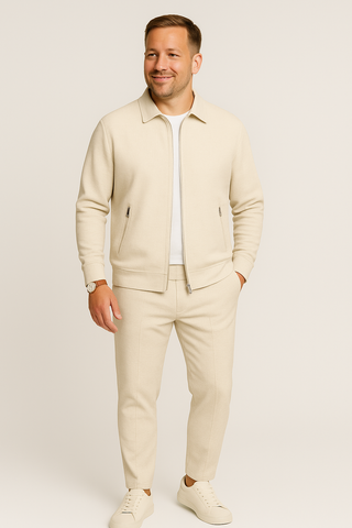 Herrenset – Leinenstil mit Kurzarmshirt, luftig & modern