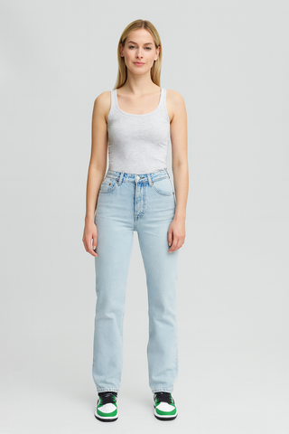 Damen Jeans – Gerade Passform, Hellblau & Lässig