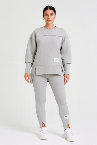 Damen Zweiteiler – Sweatshirt & Hose, Locker & Modisch