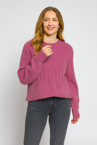 Damen Pullover – Rundhals in Strickoptik, Locker & Stilvoll