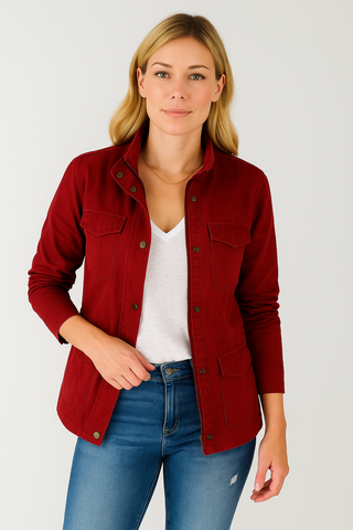 Damen Jacke – Anorak im Military-Stil, Funktional & Modern