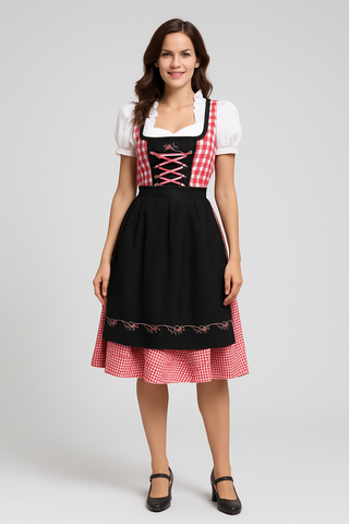 Damen Dirndl – Traditionelles Design, Baumwolle, Elegant & Vielseitig