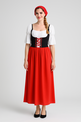 Damenkleid – Traditionelles Dirndl, Baumwolle, Elegant & Vielseitig