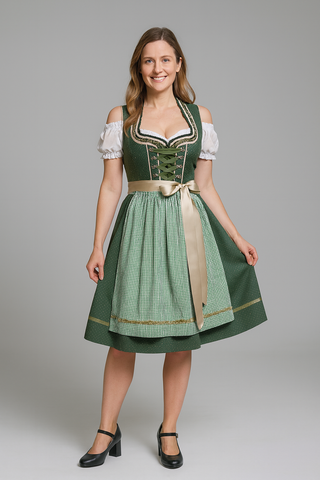 Damen Trachtenkleid – Kariert, Traditionell & Elegant