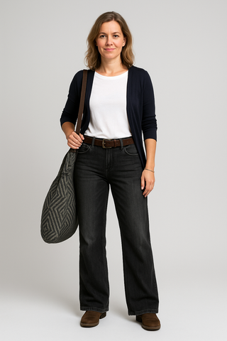 Damenjeans – Weite Denim-Jeans, trendig & bequem