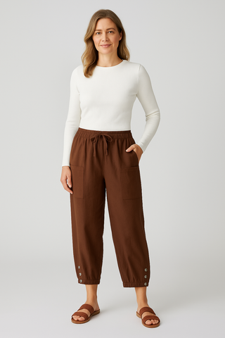 Damenhose – Haremstil mit Boho-Muster, luftig & bequem