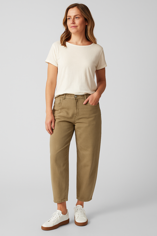 Damenhose – Weit geschnitten aus Stretch, bequem & lässig