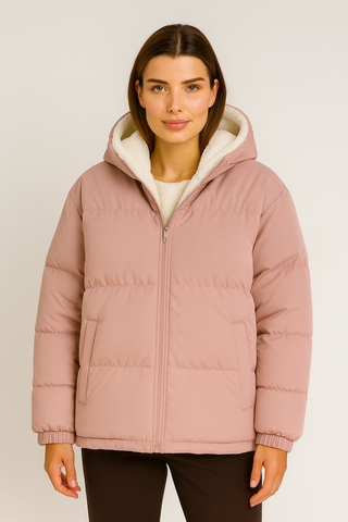 Damen jacke – Wattiert, Warm & Funktional, Mit Verstellbarer Kapuze