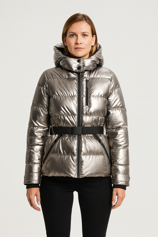 Damen jacke – Pufferjacke mit Kapuze, Elegant & Warm