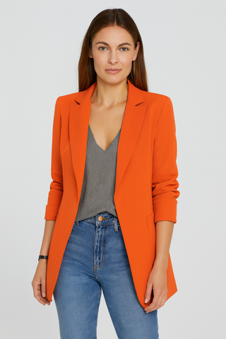 Damen Blazer – Langer Schnitt, Hochwertiger Stoff, Elegant & Vielseitig