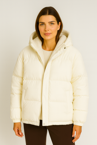 Damen jacke – Wattiert, Warm & Funktional, Mit Verstellbarer Kapuze