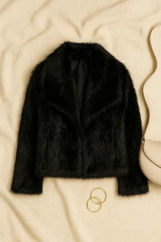 Damen Jacke – Luxuriöses Kunstfell, Elegant & Kuschelig