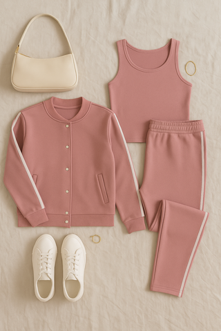 Damen Set – Dreiteiliges Design, Hochwertiger Stoff, Vielseitig & Komfortabel