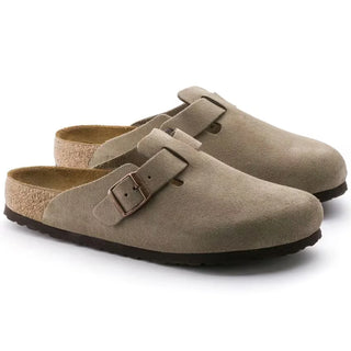 Anatomische Komfort-Clogs aus Veloursleder