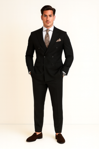 Herren Anzug – Doppelt geknöpft & Elegant, Schmal geschnitten & Festlich