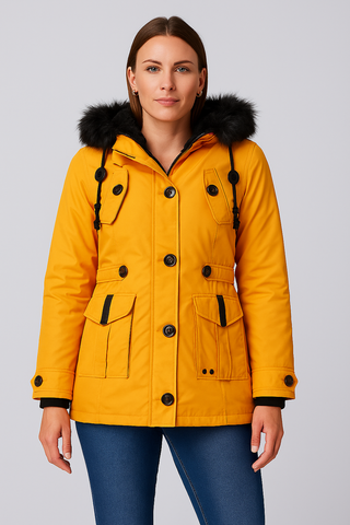 Damen Jacke – Trenchcoat im-Look, Warm & Lässig