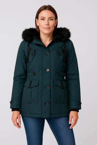 Damen Jacke – Trenchcoat im-Look, Warm & Lässig