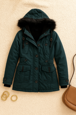 Damen Jacke – Trenchcoat im-Look, Warm & Lässig