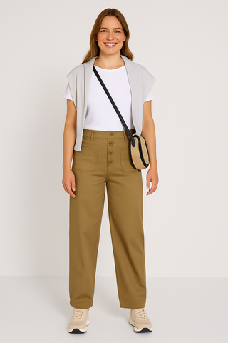 Damenhose – High Waist Stretch, figurbetont & elastisch