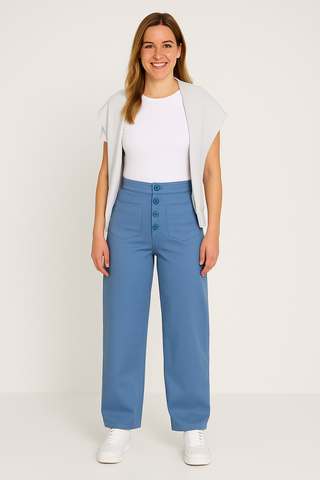 Damenhose – High Waist Stretch, figurbetont & elastisch
