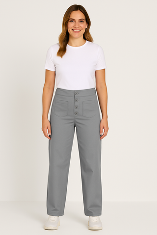Damenhose – High Waist Stretch, figurbetont & elastisch
