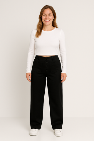 Damenhose – High Waist Stretch, figurbetont & elastisch