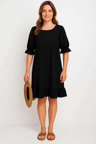 Damenkleid – Rundhals im Sommerstil, elegant & leicht