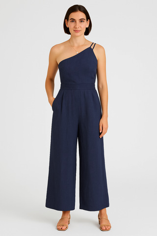 Damenjumpsuit – One-Shoulder im Sommerstil, elegant & luftig