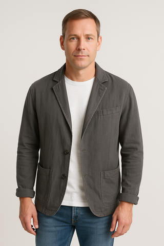 Herren Jacke – Leinenstil, zeitlos & atmungsaktiv