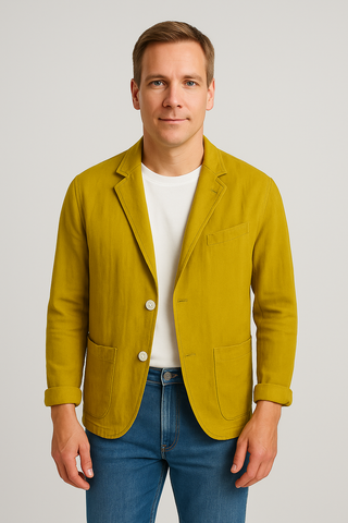 Herrenjacke im Leinenstil – Zeitlos & Herbstlich Elegant