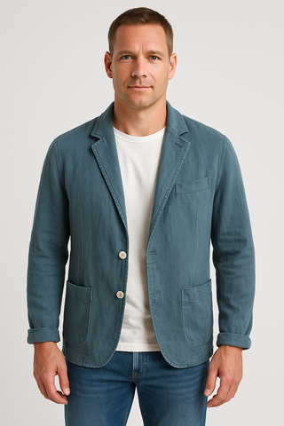 Herrenjacke im Leinenstil – Zeitlos & Herbstlich Elegant