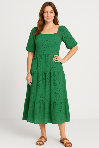 Damen Kleid – Boho-Stil, fließend & figurbetont
