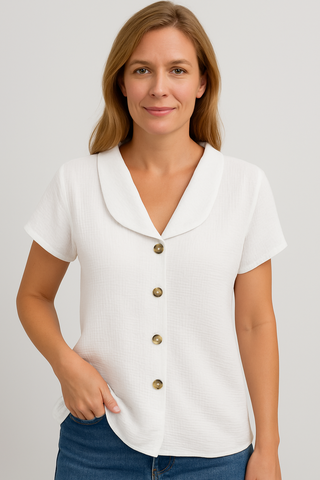 Damen Bluse – Klassischer Kragenstil, elegant & vielseitig