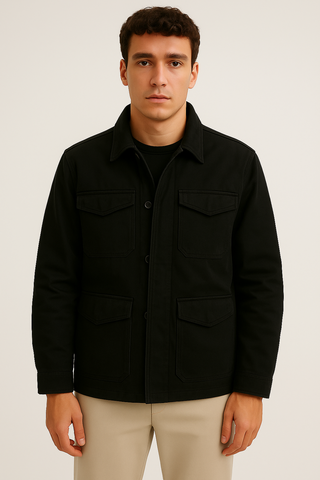Herren Utility-Jacke – Klassisch, Wetterfest & Funktional
