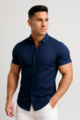 Herren Kurzarm Shirt – Stretchstoff für Perfekte Passform & Stil