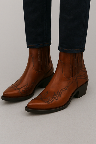 Herren Western Stiefel aus Leder – Klassisch & Robust für den Alltag