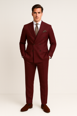 Herren Anzug – Doppelt geknöpft & Elegant, Schmal geschnitten & Festlich