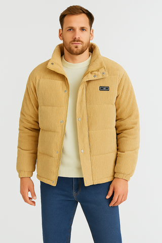 Herrenjacke – Cord-Style, Wärmeisolierend, Gemütlich & Stilvoll